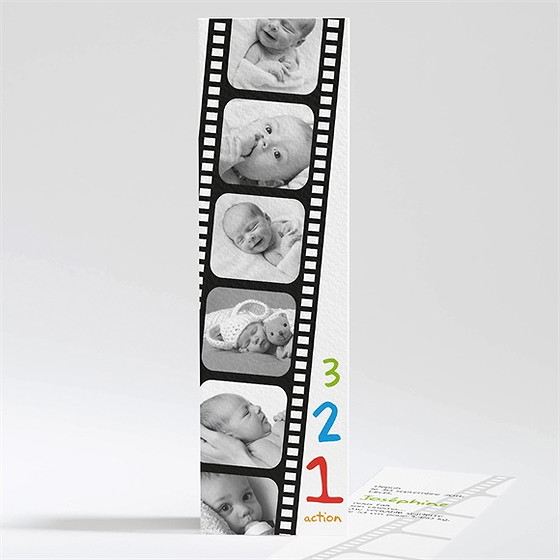 Faire-part naissance silence, on tourne!