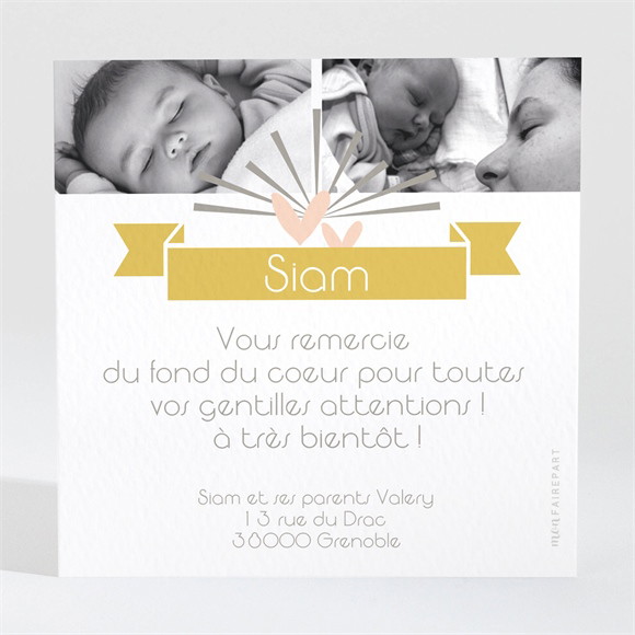 Remerciement naissance Cascade de photos réf.N300192