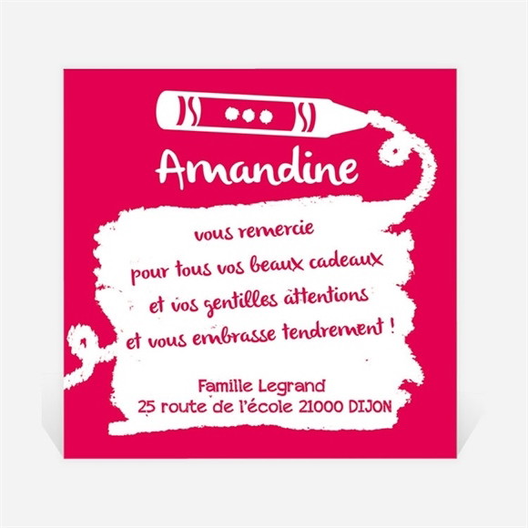 Remerciement naissance Corde à sauter fille réf.N300193