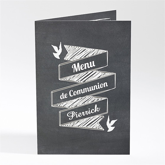 Menu communion a la craie