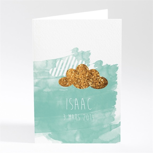 Faire-part naissance Belle aquarelle vintage réf.N401312