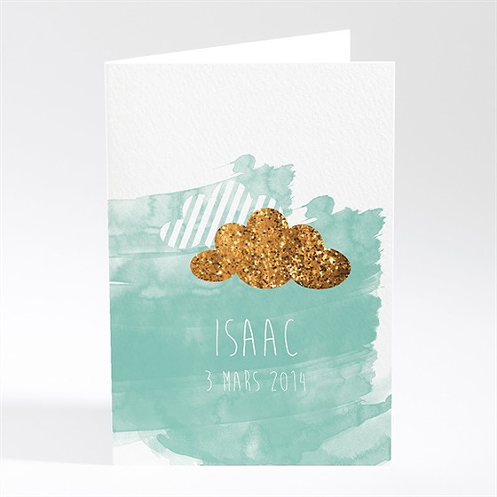 Faire-part naissance belle aquarelle vintage