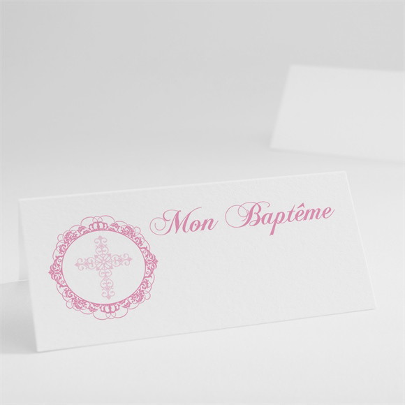 Marque-place baptême Cadres baroques et ronds réf.N440268