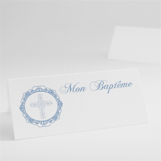 Marque-place baptême cadres baroques