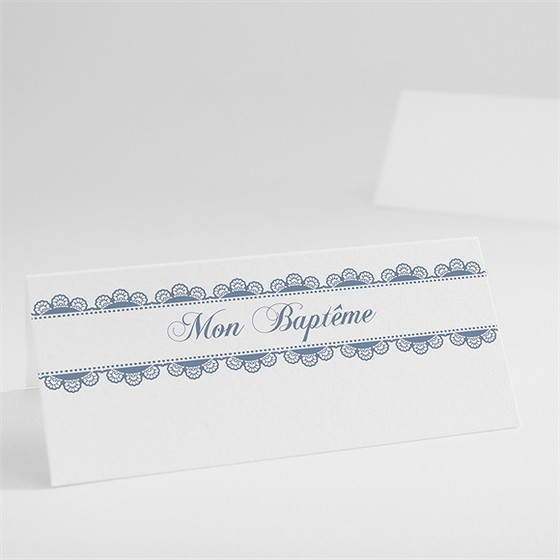 Marque-place baptême ardoise chic et sacrée