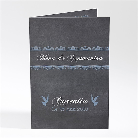 Menu communion mon ange bleu