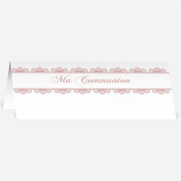Marque-place communion Dentelle Rose réf.N440275