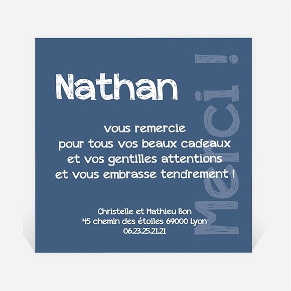 Remerciement naissance C'est un Garcon réf.N300212