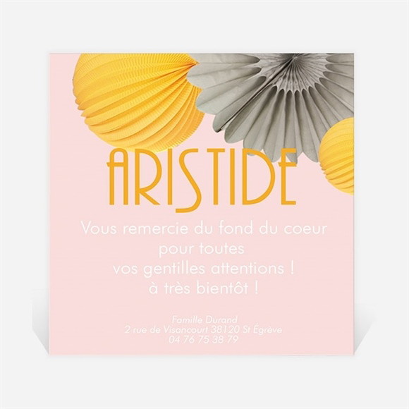 Remerciement naissance Ambiance de fête réf.N300226