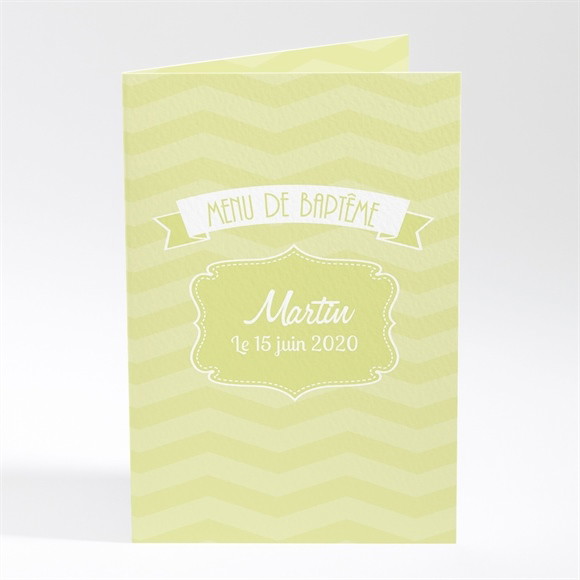 Menu baptême Cadre motifs géométriques réf.N401326