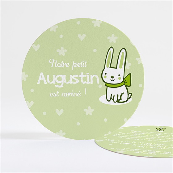 Faire-part naissance petit lapin