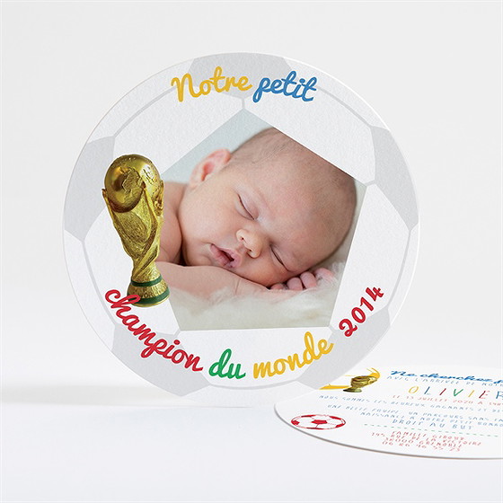 Faire-part naissance champion du monde