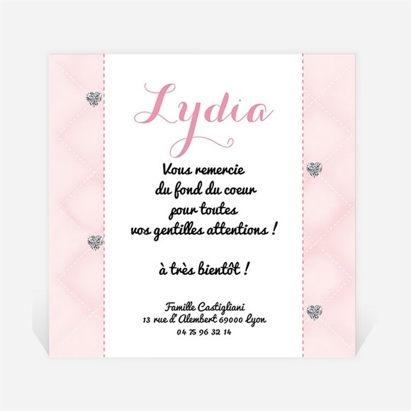 Remerciement naissance A carreaux réf.N300238