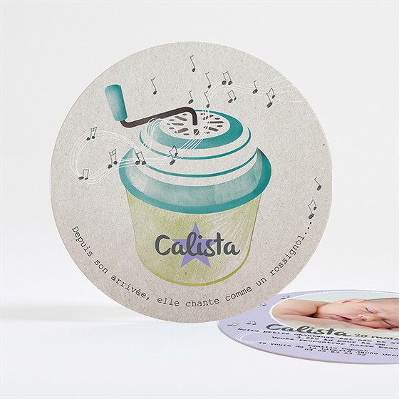 Faire-part naissance la boite à musique