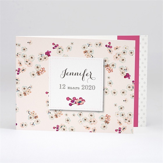 Faire-part naissance une belle annonce fleurie
