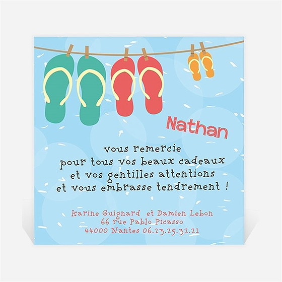 Remerciement naissance au soleil
