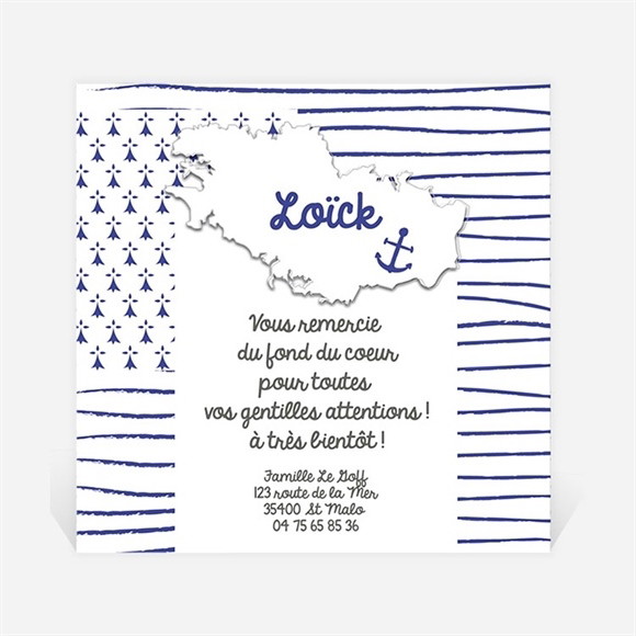 Remerciement naissance Petit Marin réf.N300254
