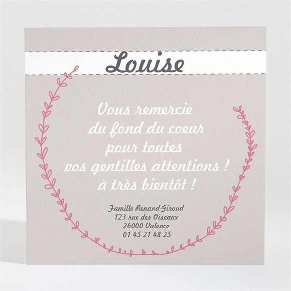 Remerciement naissance Accordeon naissance photo réf.N300255