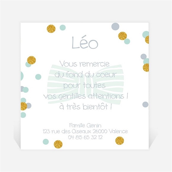 Remerciement naissance Noeud papillon réf.N300265