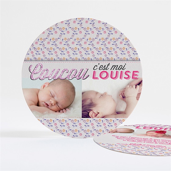 Faire-part naissance coucou c'est moi
