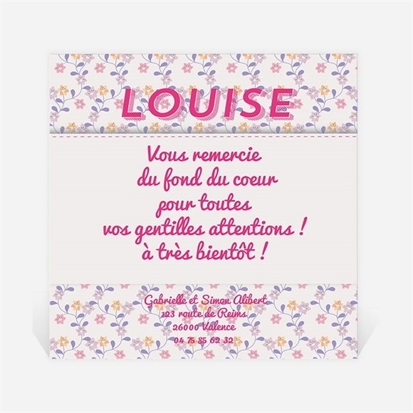 Remerciement naissance Coucou c'est moi réf.N300266