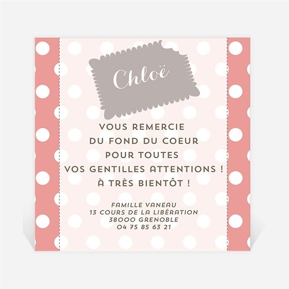 Remerciement naissance Bébé à croquer réf.N300267