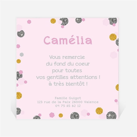 Remerciement naissance Petits pois de couleur réf.N300276