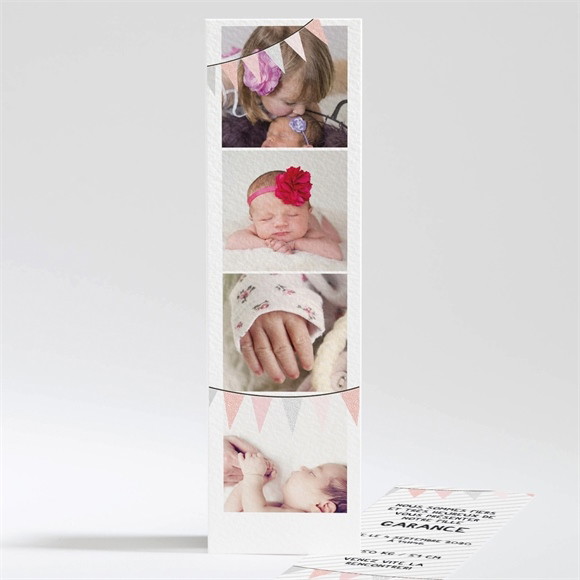 Faire-part naissance Photomaton 4 photos réf.N20110