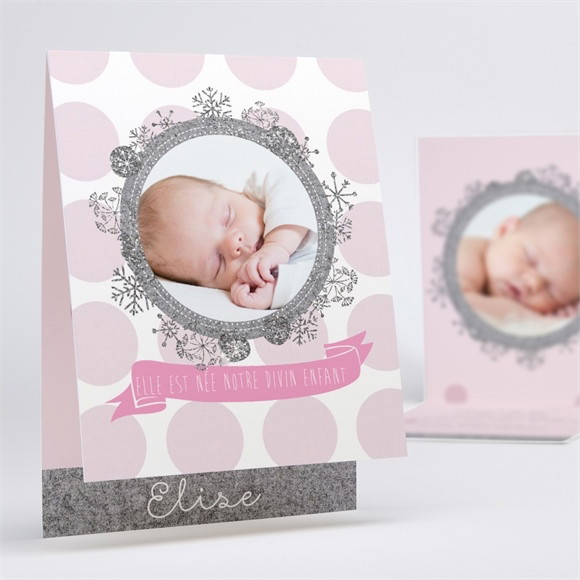Faire-part naissance Princesse des Neiges réf.N50139