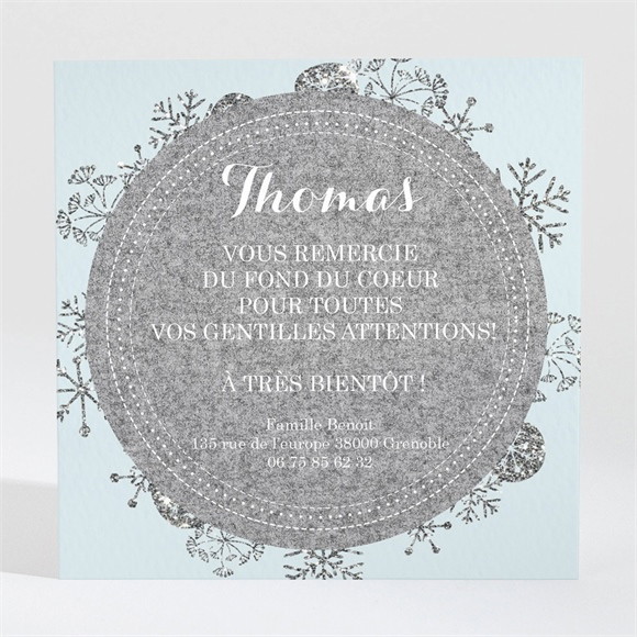 Remerciement naissance Médaillon original réf.N300292