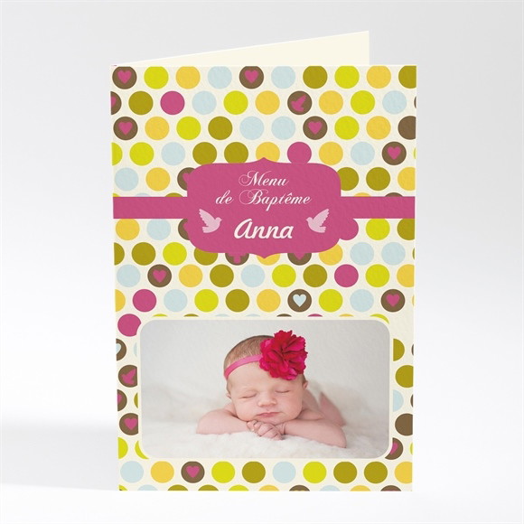 Menu baptême Confettis en folie réf.N401334