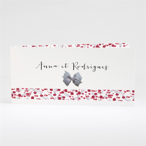 Faire-part mariage Noeud et Liberty réf.N43132