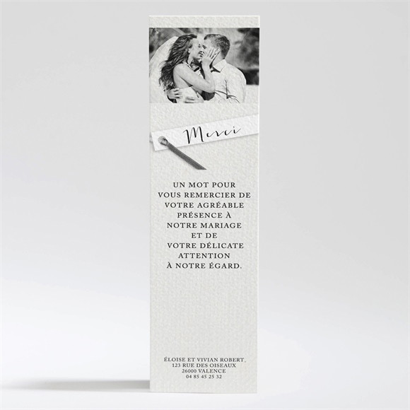 Remerciement mariage Esperluette et étiquettes réf.N200271