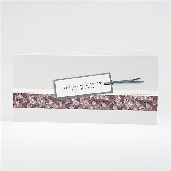 Faire-part mariage invitation fleurie