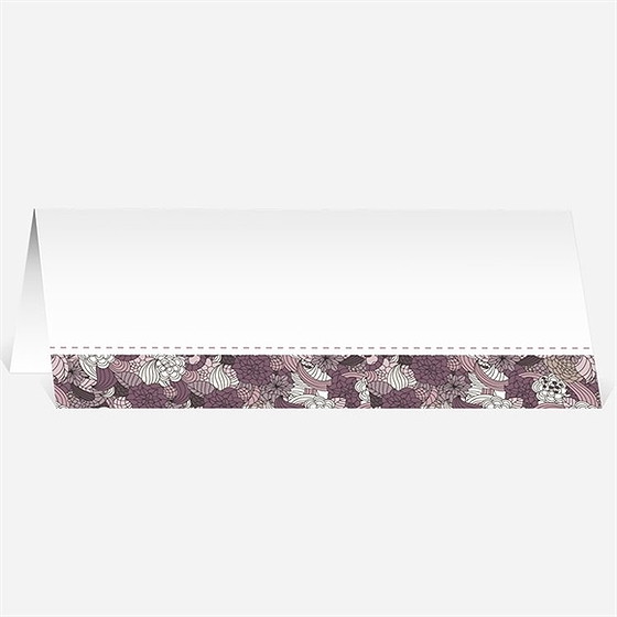 Marque-place mariage invitation fleurie
