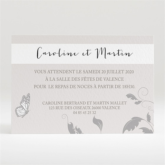 Carton d'invitation mariage fleurs et élégance
