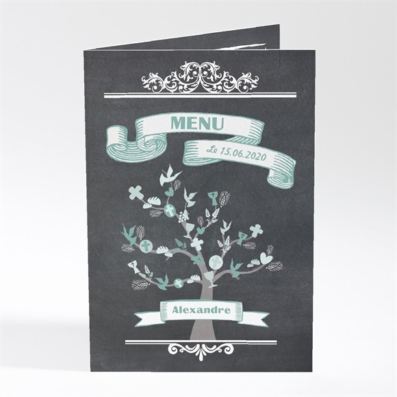 Menu communion Sacrement élégant réf.N401344