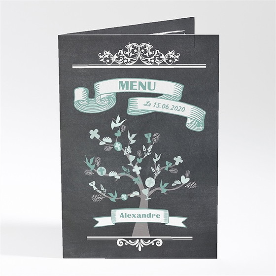 Menu communion sacrement élégant