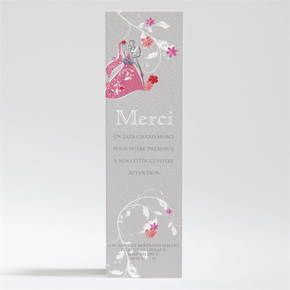 Remerciement mariage Un mariage illustré réf.N200274