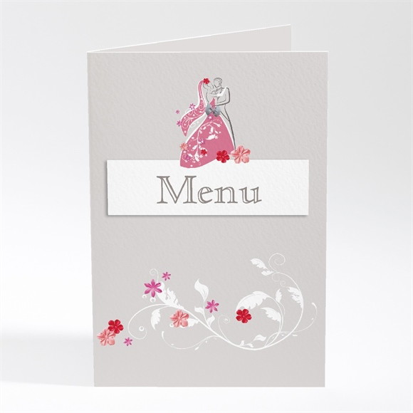Menu mariage Un mariage illustré réf.N401349
