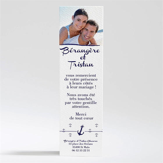 Remerciement mariage les ancres du mariage