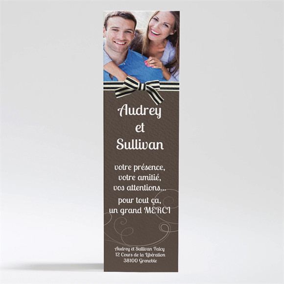 Remerciement mariage Chocolat et étiquettes réf.N200277