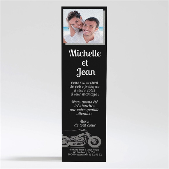 Remerciement mariage Amour et Vitesse réf.N200279