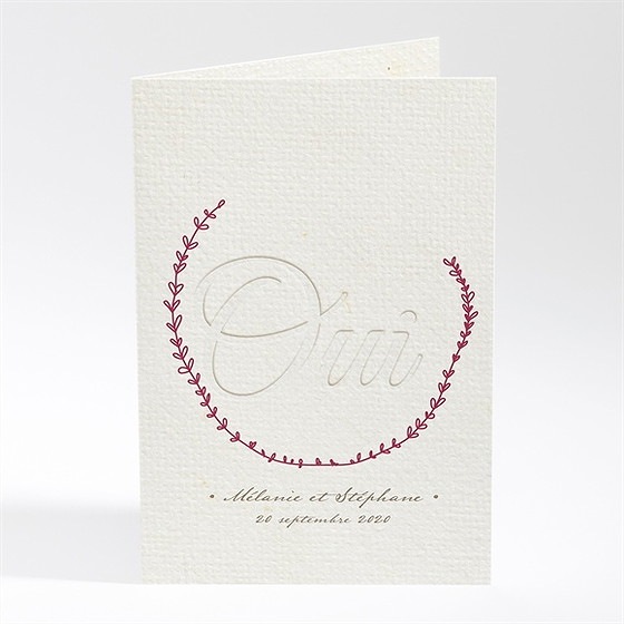 Faire-part mariage oui encadré original