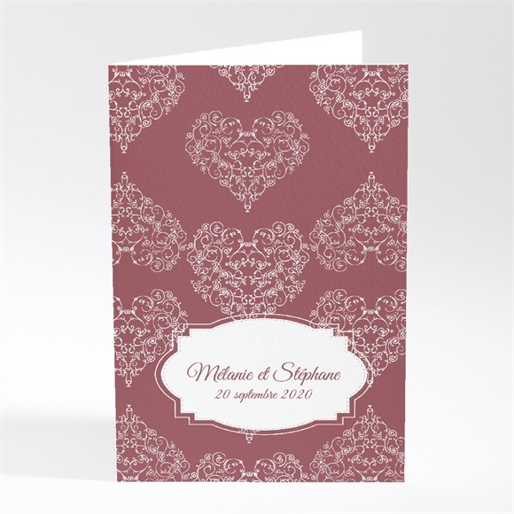 Faire-part mariage Coeurs champêtres réf.N401362