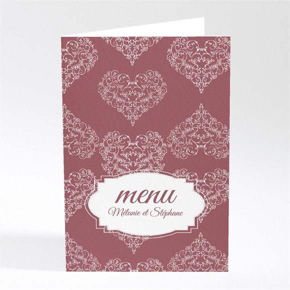 Menu mariage Coeurs champêtres réf.N401363