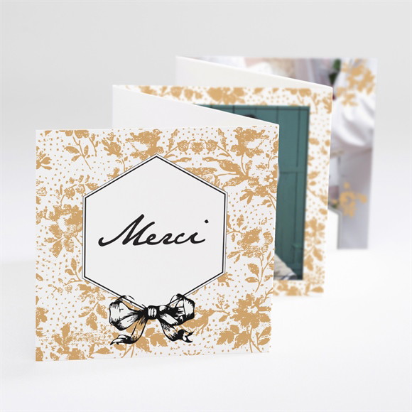 Remerciement mariage Jolis motifs végétaux réf.N80035