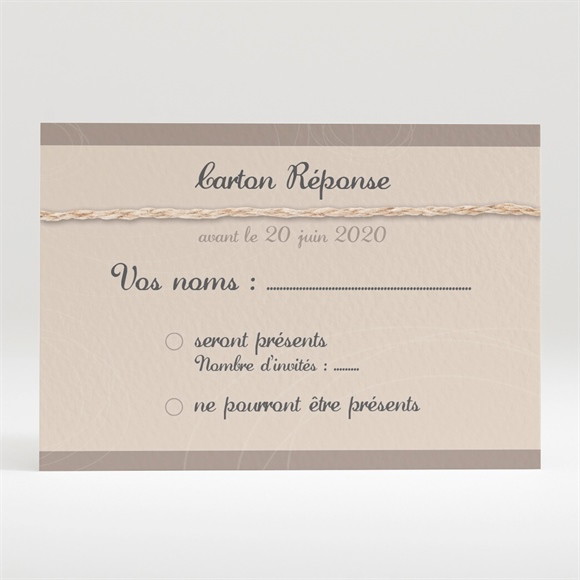 Carton réponse mariage le Duo réf.N120240