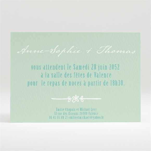 Carton d'invitation mariage A découvir réf.N120244