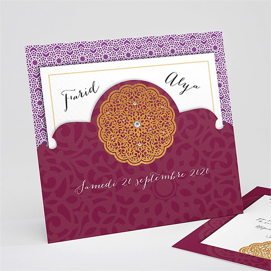 Faire-part mariage motifs et diamants